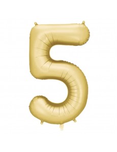 Balão Número 5 Dourado Mate